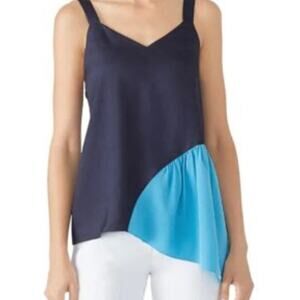 TIBI Colorblock Tank Top blue Size 10